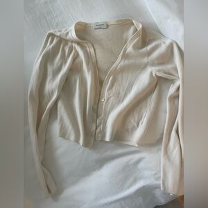 Aritzia Babaton cream color cropped cardigan